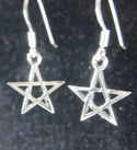 Pentagram Silver Earrings - 2