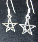 Pentagram Silver Earrings | Crystal Jewellery | Gemstone Earrings