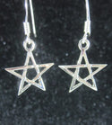 Pentagram Silver Earrings - 1