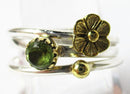 Peridot 3 Stack Rings (Size Q) | Crystal Jewellery | Gemstone Rings