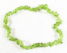 Peridot V Small Chip Bracelet | Crystal Jewellery | Gemstone Bracelets