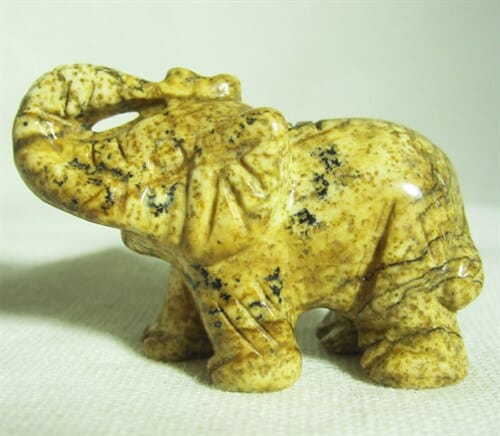 Picture Jasper Elephant - Crystal Carvings > Carved Crystal Animals