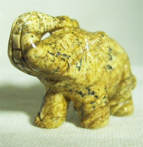 Picture Jasper Elephant - Crystal Carvings > Carved Crystal Animals