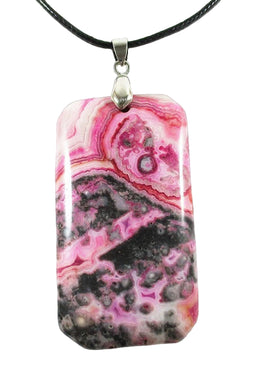 Pink Agate Crystal Necklace (Large) | Crystal Jewellery | Crystal Pendants