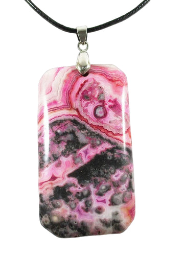 Pink Agate Crystal Necklace (Large) | Crystal Jewellery | Crystal Pendants
