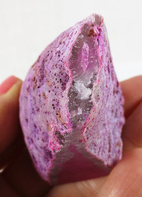 Pink Agate Rough Standing Geode (Small) Natural Crystals > Crystal Geodes