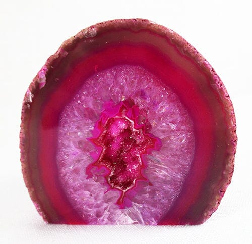 Pink Agate Standing Geode - 1