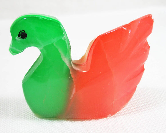 Pink and Green Onyx Swan | Crystal Carvings | Carved Crystal Animals