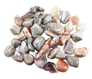 Pink and Grey Agate Healing Crystal Tumbles (x3) | Cut & Polished Crystals | Polished Crystal Tumble Stones