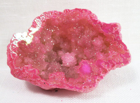 Pink Aura Quartz Geode Natural Crystals > Crystal Geodes