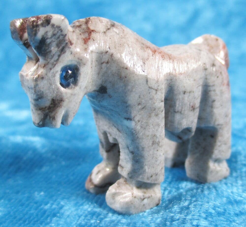 Pink Grey Soapstone Horse (Small) - Crystal Carvings > Carved Crystal Animals