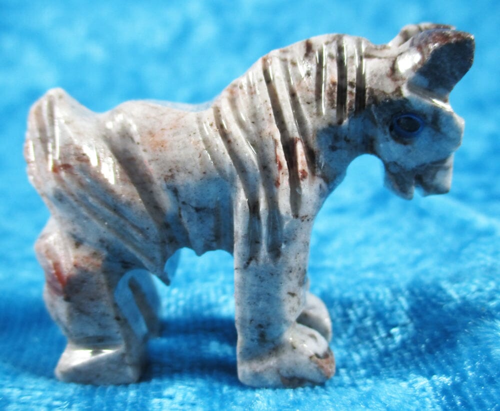 Pink Grey Soapstone Horse (Small) - Crystal Carvings > Carved Crystal Animals