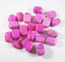 Pink Howlite Tumble Stones (x3) | Cut & Polished Crystals | Polished Crystal Tumble Stones