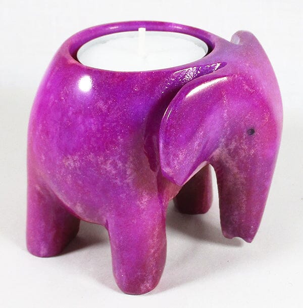 Pink Marble Elephant Tealight Holder - Others > Tealight Holders