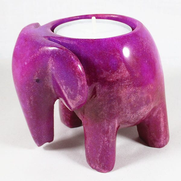 Pink Marble Elephant Tealight Holder - Others > Tealight Holders