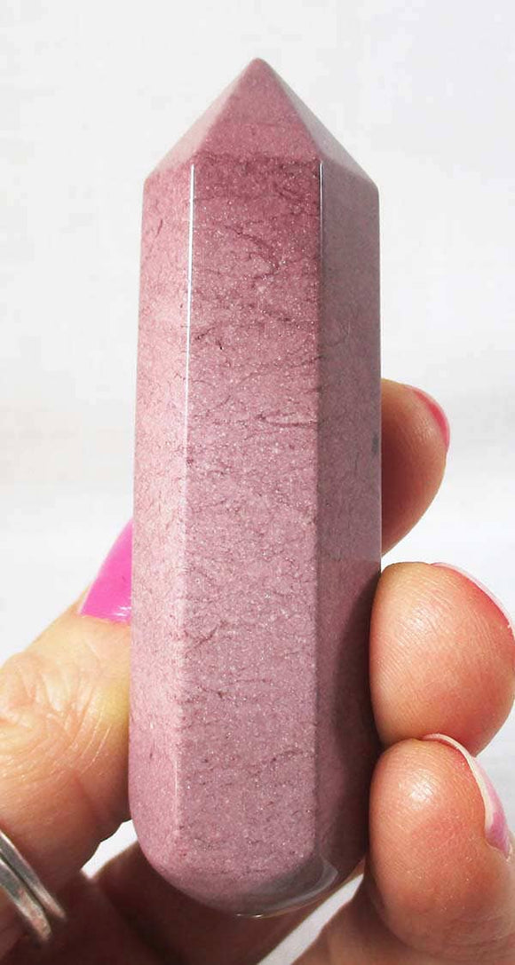 Pink Mookaite Healing Crystal Wand | Dowsing | Crystal Healing Wands