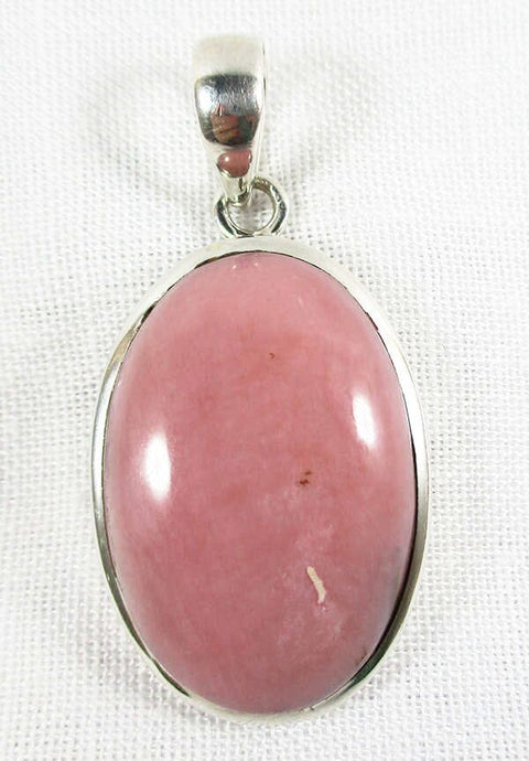 Pink Opal Oval Pendant Crystal Jewellery > Crystal Pendants