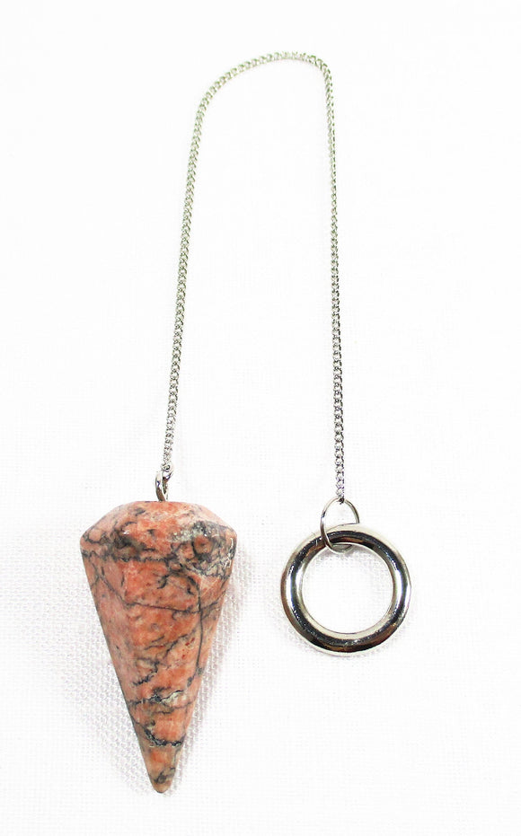 Pink Picture Jasper Pendulum | Dowsing | Pendulums for dowsing