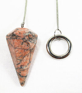 Pink Picture Jasper Pendulum | Dowsing | Pendulums for dowsing