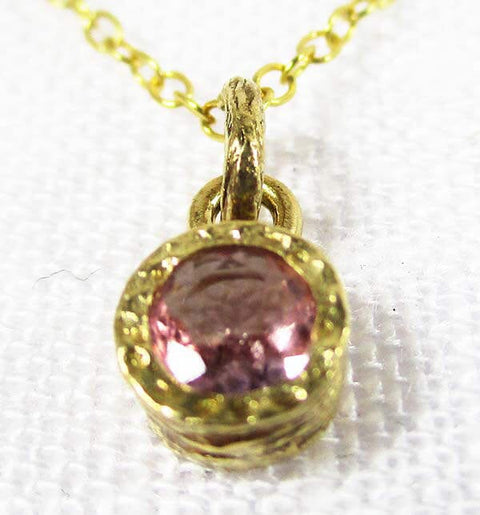 Pink Tourmaline Pendant (V Small) Crystal Jewellery > Crystal Pendants