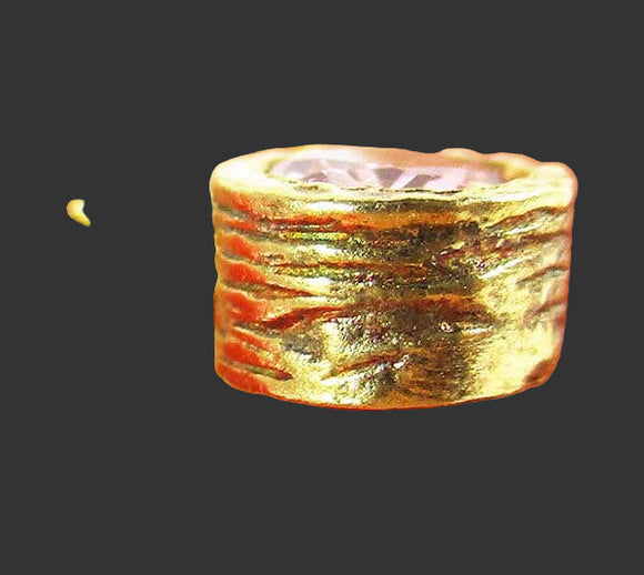 Pink Tourmaline Pendant Gold Plated Silver (x Small) | Crystal Jewellery | Crystal Pendants