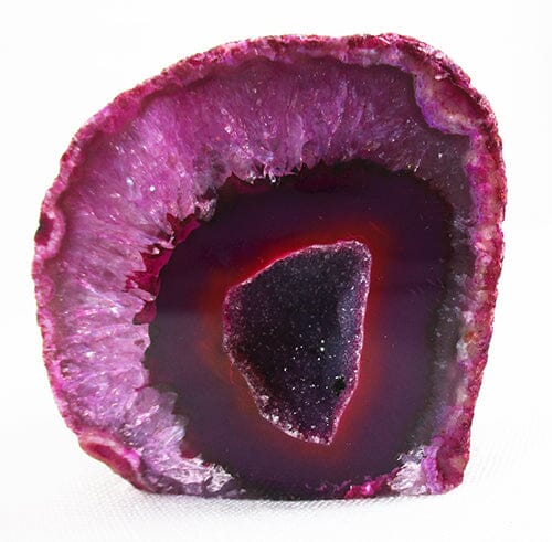 Pinky Purple Agate Standing Geode - 1