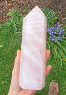 Polished Rose Quartz Crystal Point (XL) | Cut & Polished Crystals | Crystal Obelisks & Natural Points