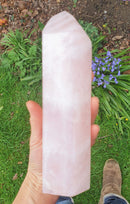 Polished Rose Quartz Crystal Point (XL) | Cut & Polished Crystals | Crystal Obelisks & Natural Points