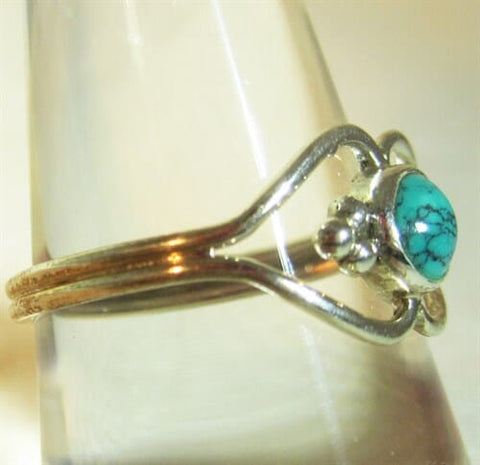 Pretty Turquoise Ring (Size N) Crystal Jewellery > Gemstone Rings