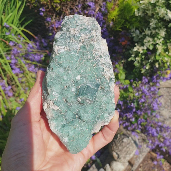 Natural Green Fluorite Cubic Cluster | Natural Crystals | Natural Crystal Clusters