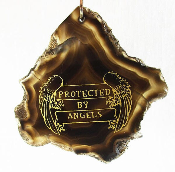 Protected by Angels Agate Keyring | Keyrings & Clip-On Crystals