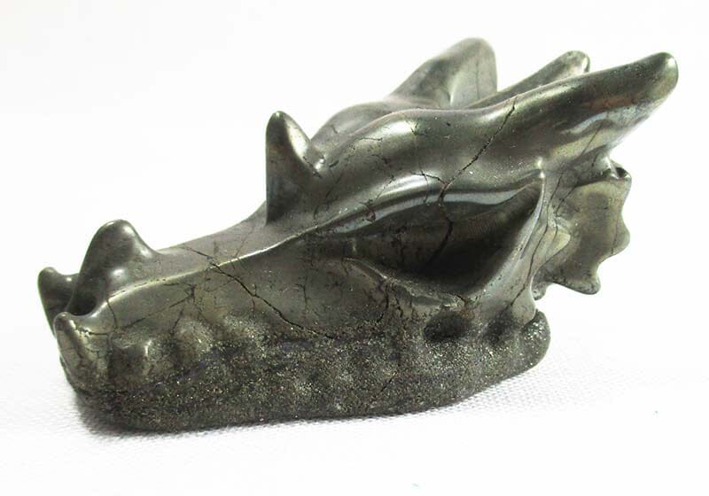 Pyrite Dragons Head Crystal Carvings > Carved Crystal Animals