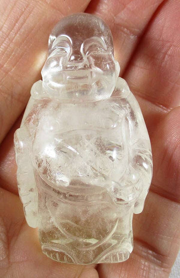 Quartz Healing Crystal Buddha (Smallish) | Crystal Carvings | Hand Carved Buddhas