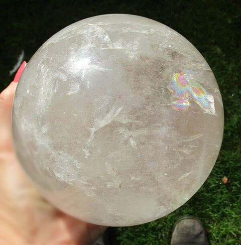 Quartz Crystal Ball (X Large) Crystal Carvings > Polished Crystal Spheres