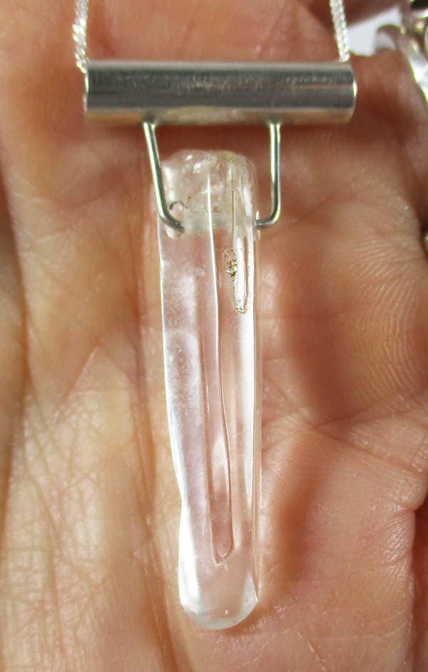 Quartz Point Dolphin Necklace (Medium) - Crystal Jewellery > Point Pendants