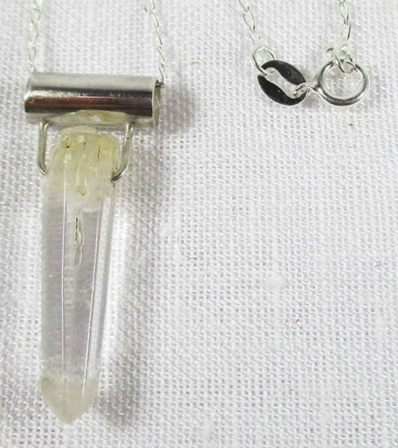 Quartz Point Silver Necklace | Crystal Jewellery | Point Pendants