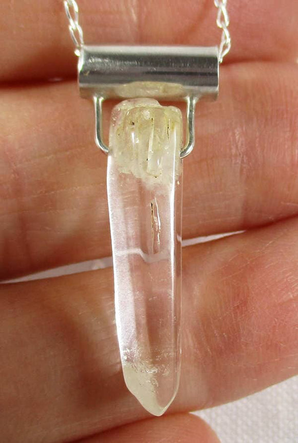 Quartz Point Silver Necklace | Crystal Jewellery | Point Pendants