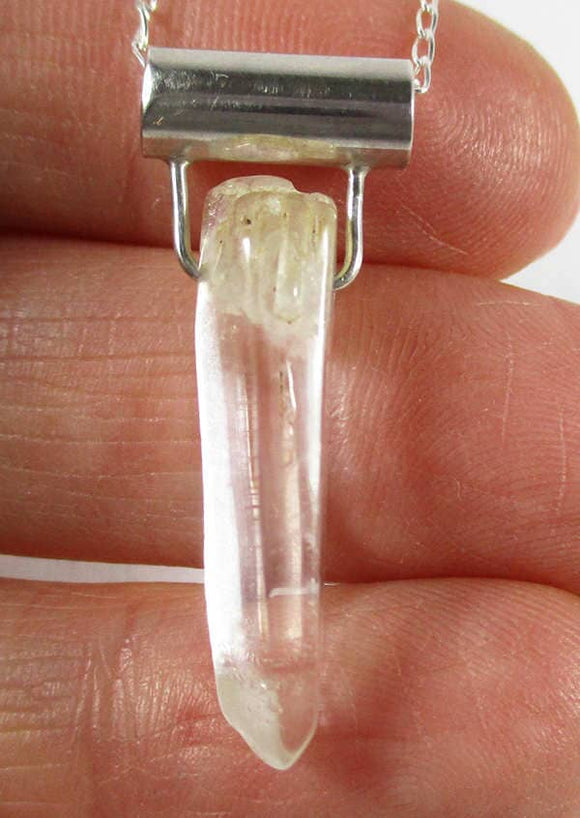 Quartz Point Silver Necklace | Crystal Jewellery | Point Pendants
