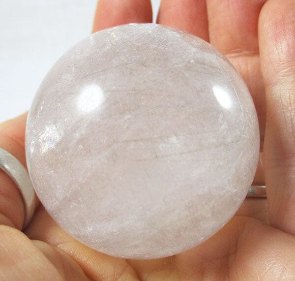 Quartz Crystal Sphere (with a few Angel Hairs) | Crystal Carvings | Polished Crystal Spheres
