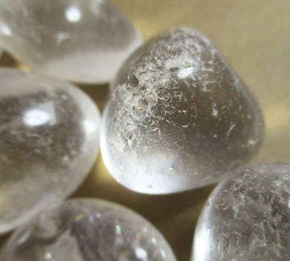 Quartz Healing Crystal Tumble Stones (x3) B Grade | Cut & Polished Crystals | Polished Crystal Tumble Stones