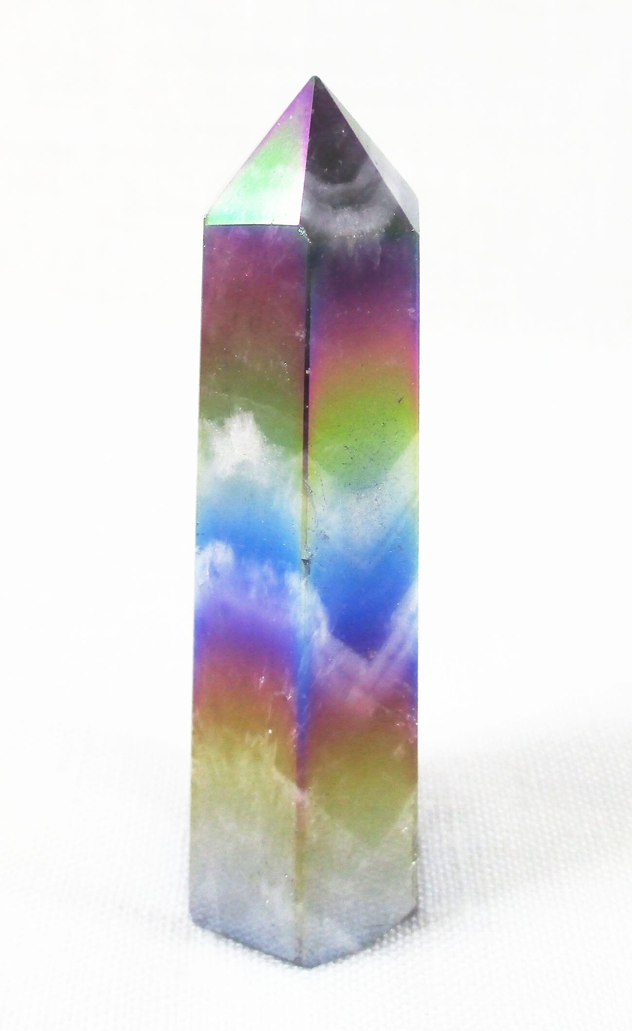 Rainbow Aura Amethyst Polished Point - Cut & Polished Crystals > Crystal Obelisks & Natural Points