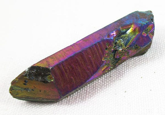 Rainbow Aura Quartz Crystal Point Rough (x1) | Cut & Polished Crystals | Crystal Obelisks & Natural Points