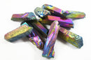 Rainbow Aura Quartz Crystal Point Rough (x1) | Cut & Polished Crystals | Crystal Obelisks & Natural Points