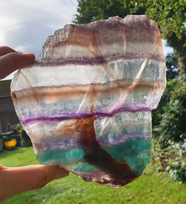 Rainbow Fluorite Slice Large - 5
