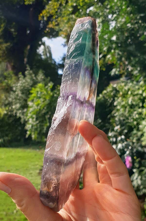 Rainbow Fluorite Slice Large - 2