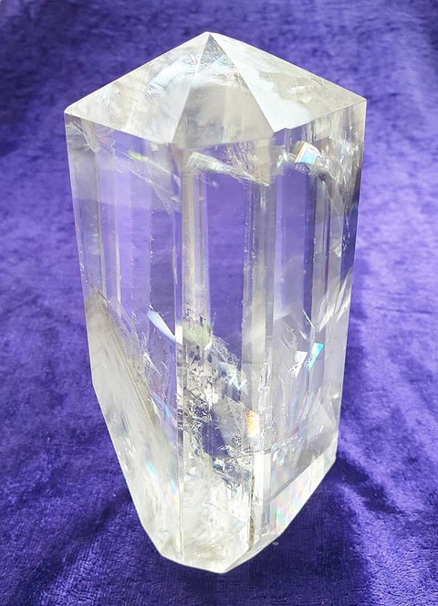 Rainbow Optical Calcite Tower Cut & Polished Crystals > Crystal Obelisks & Natural Points