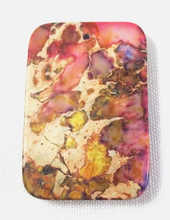 Rectangular sea sediment jasper pendant reduced crystal jewellery crystal pendants