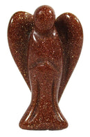 Red Goldstone Guardian Angel (Small) | Crystal Carvings | Crystal Angels