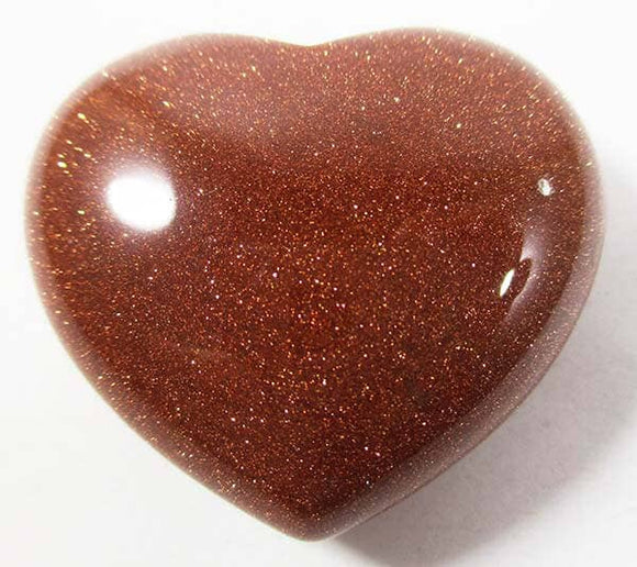 Red Goldstone Heart | Crystal Carvings | Polished Crystal Hearts