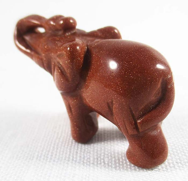Red Goldstone Mini Elephant - 3